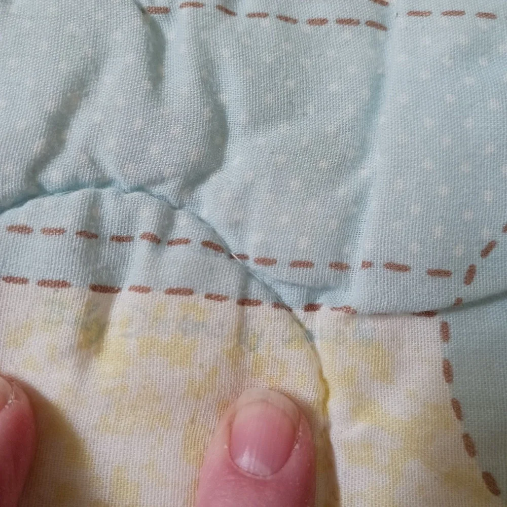 Vintage Baby Dreams by Classic Quilted Blanket Teddy Bear Blocks 27 x‎ 36